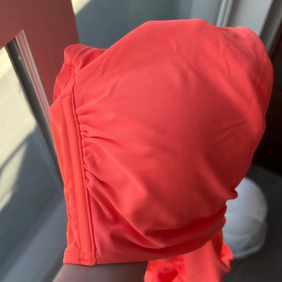 Neon Coral Bikini Twist Top - Picture 6 of 6